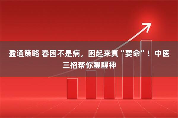 盈通策略 春困不是病，困起来真“要命”！中医三招帮你醒醒神